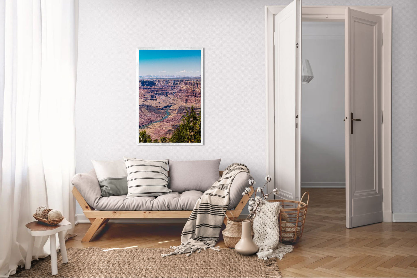 Riverbend Horizon - Grand Canyon Vertical Wall Art Print | Colorado River from Navajo Point