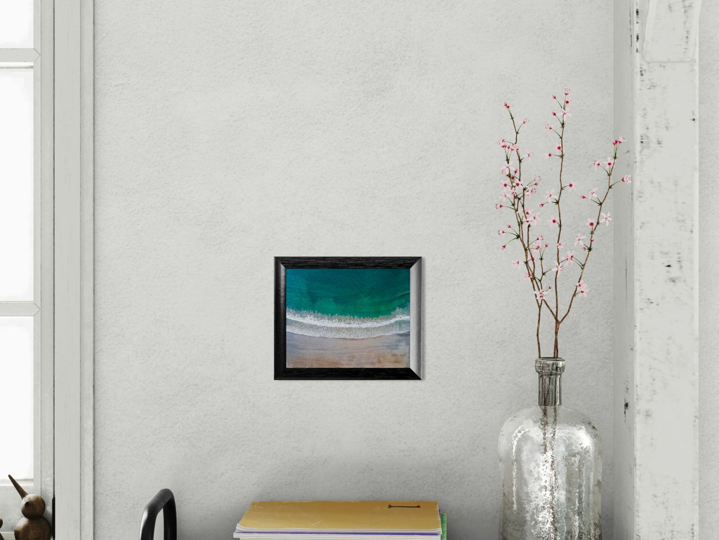 Serenity in Sámara – Aerial Beach Wall Art Print | Golden Sand & Turquoise Sea