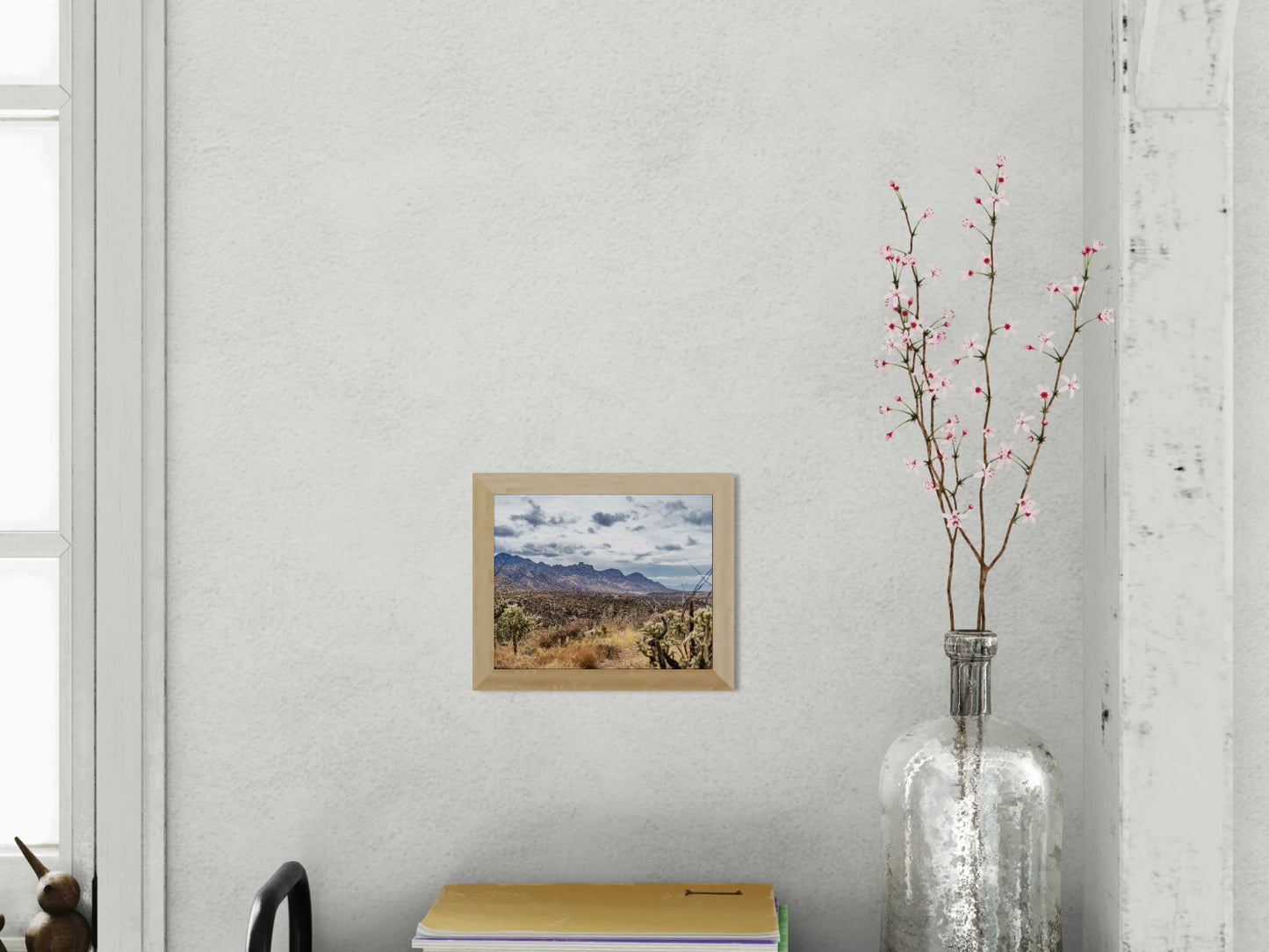 Shadowed Range – Sonoran Desert Landscape Print | Santa Catalina Mountains & Cholla Cactus
