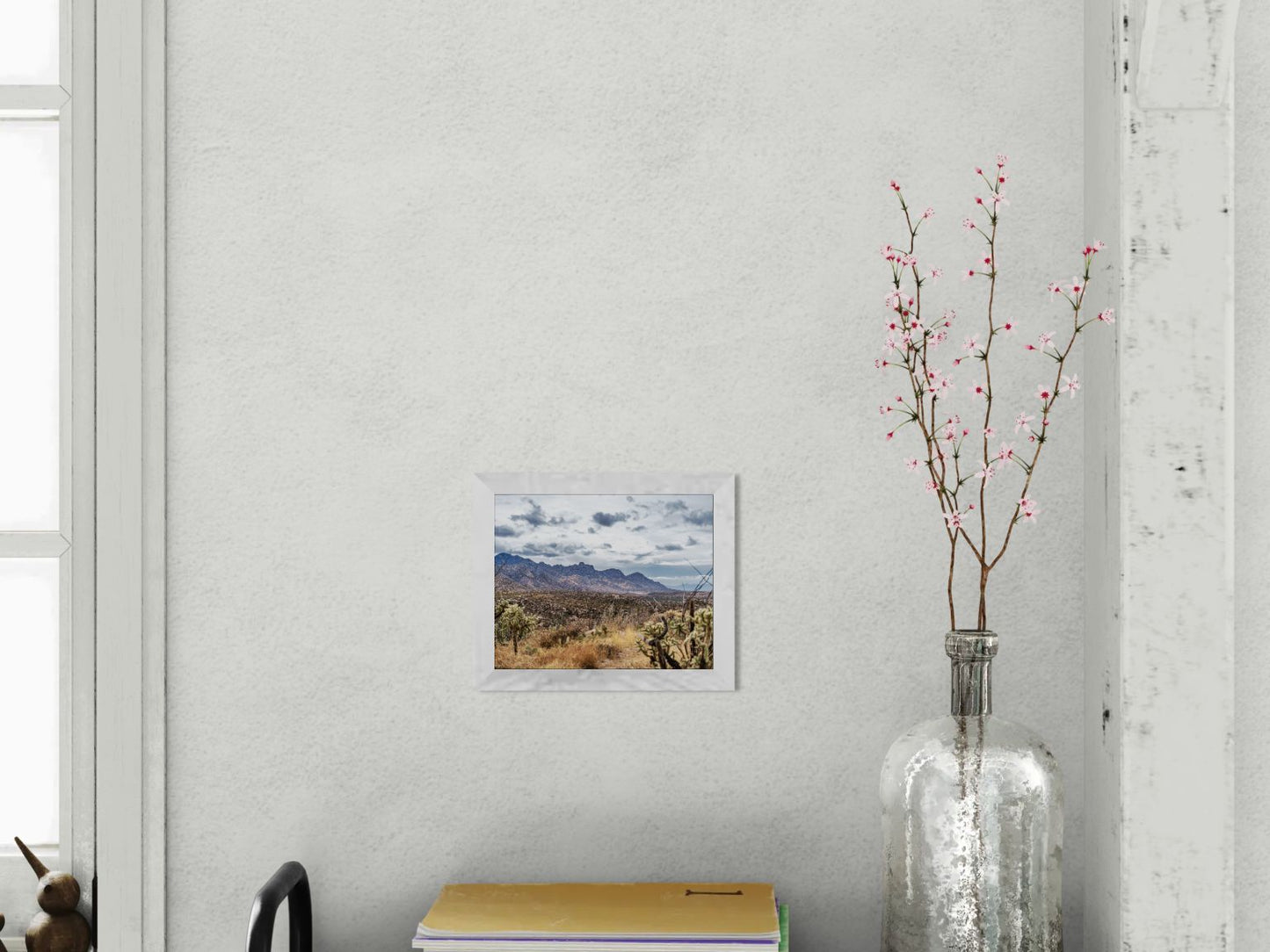 Shadowed Range – Sonoran Desert Landscape Print | Santa Catalina Mountains & Cholla Cactus