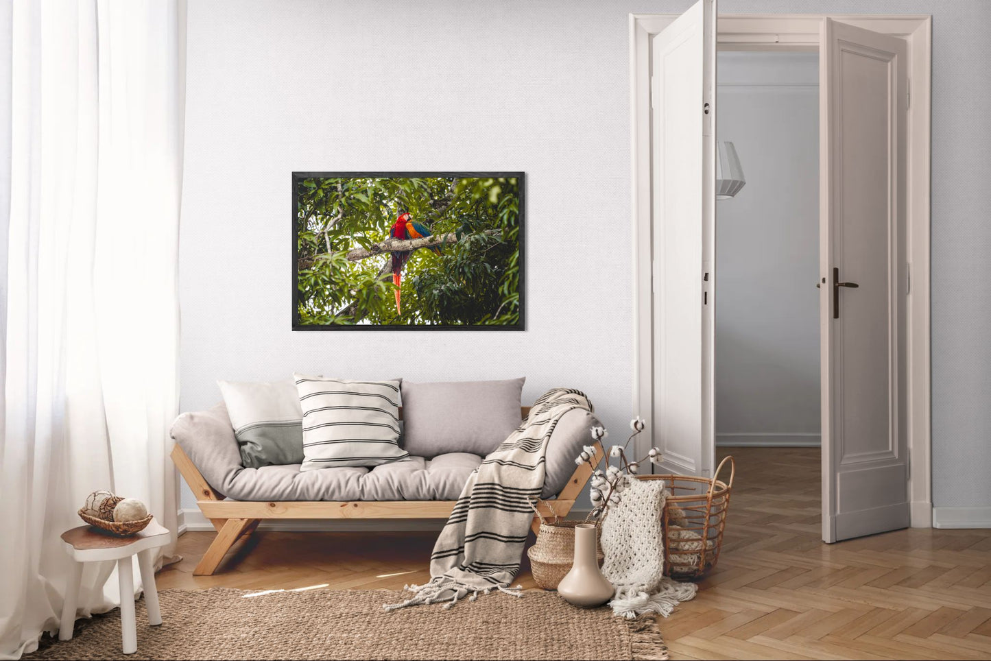 Tropical Pair – Scarlet Macaws in Tree | Costa Rica Bird Photography Print