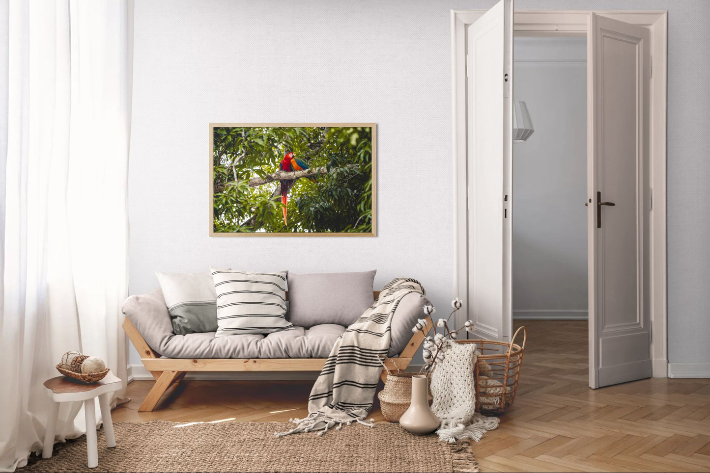 Tropical Pair – Scarlet Macaws in Tree | Costa Rica Bird Photography Print