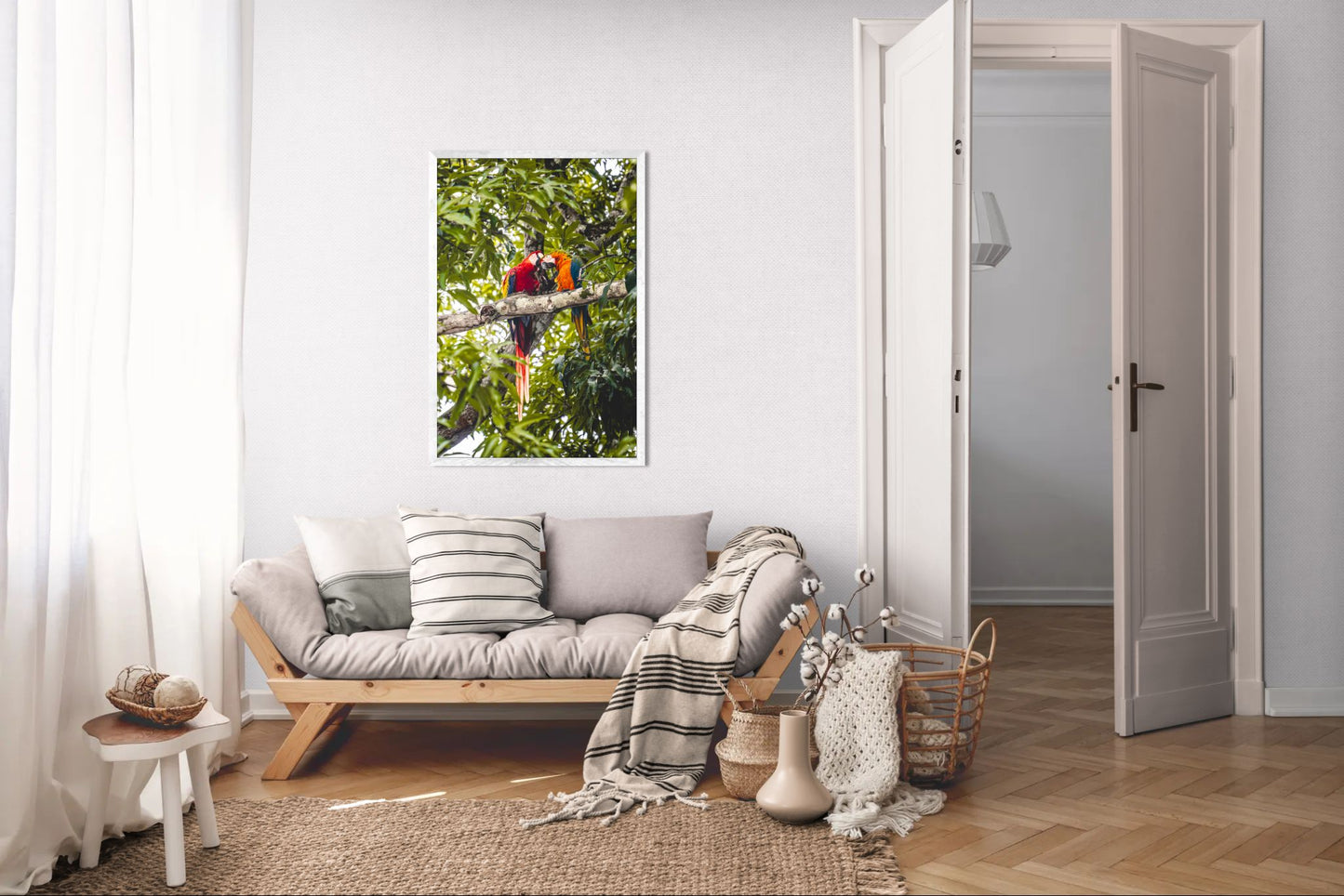 Tropical Pair – Scarlet Macaws in Tree | Costa Rica Bird Photography Print