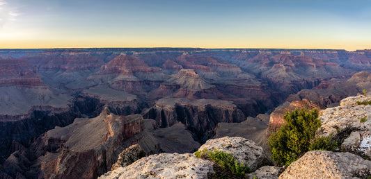 Twilight Reverie - Grand Canyon Blue Hour Panorama Print | Purple Cliffs & Fading Light from Hopi Point
