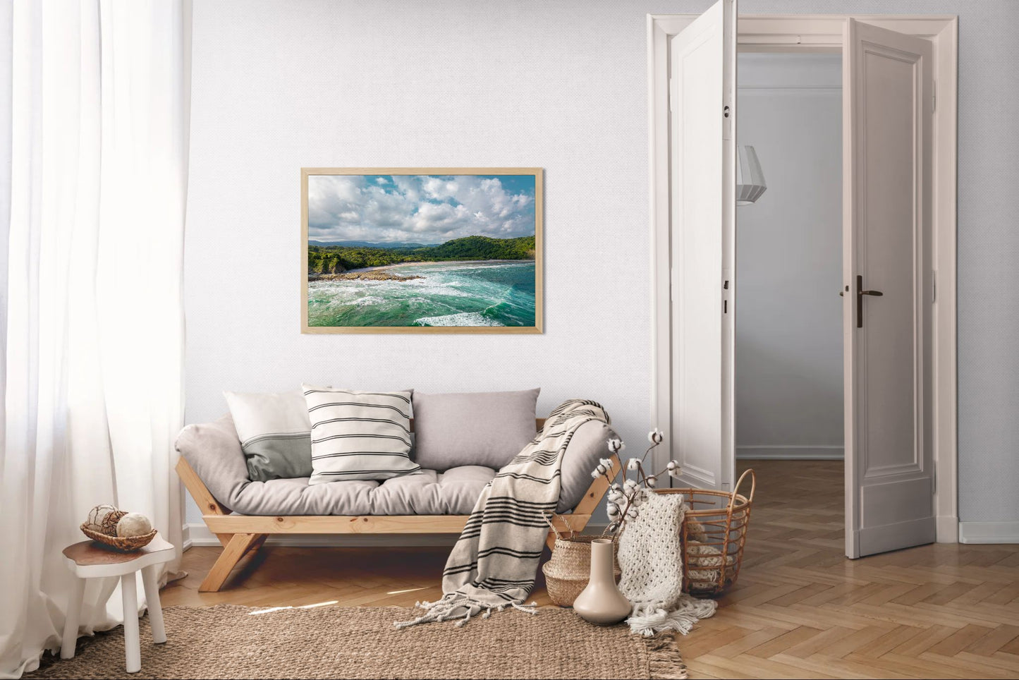 Wild Grace - Barrigona Aerial Beach Photography Print | Roaring Waves & Lush Coastal Hills