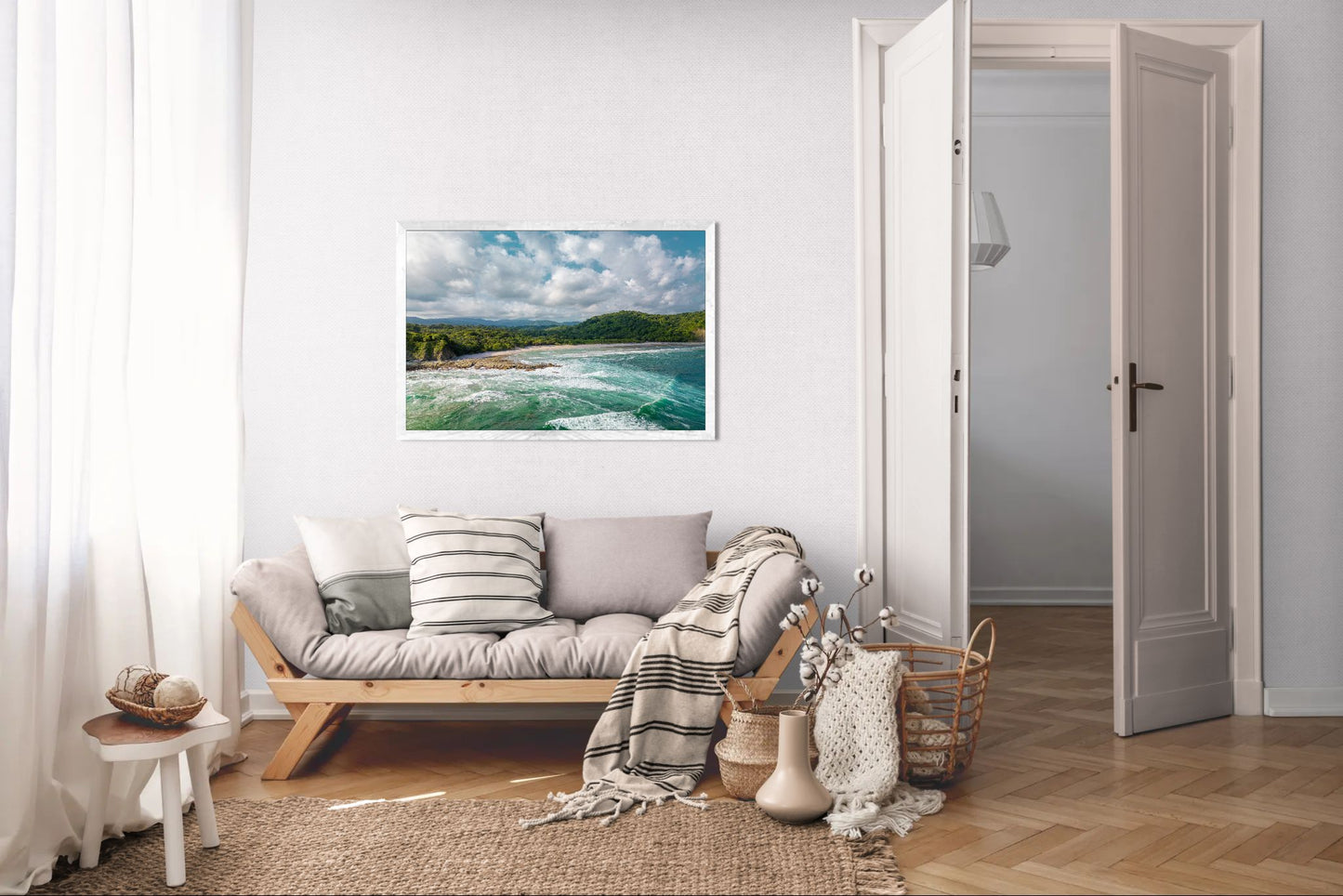 Wild Grace - Barrigona Aerial Beach Photography Print | Roaring Waves & Lush Coastal Hills