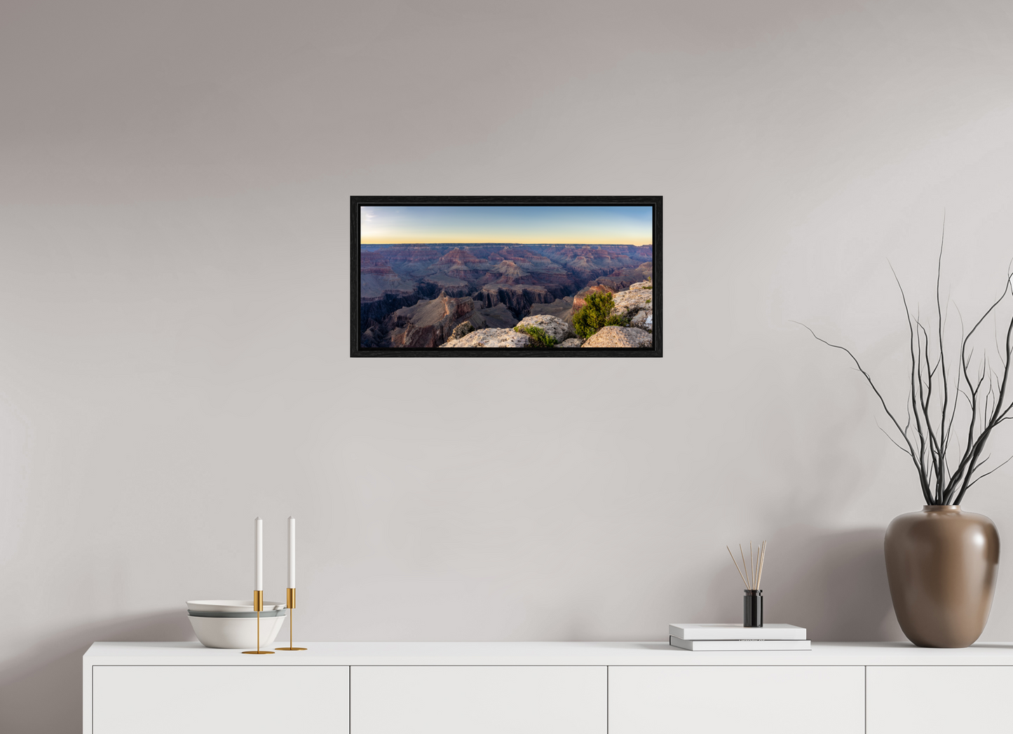 Twilight Reverie - Grand Canyon Blue Hour Panorama Print | Purple Cliffs & Fading Light from Hopi Point