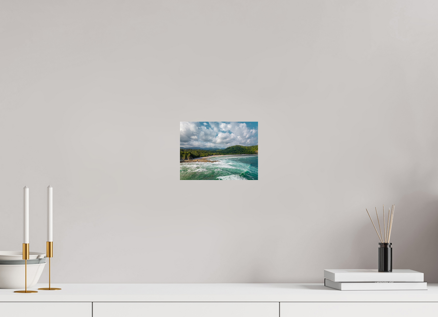 Wild Grace - Barrigona Aerial Beach Photography Print | Roaring Waves & Lush Coastal Hills