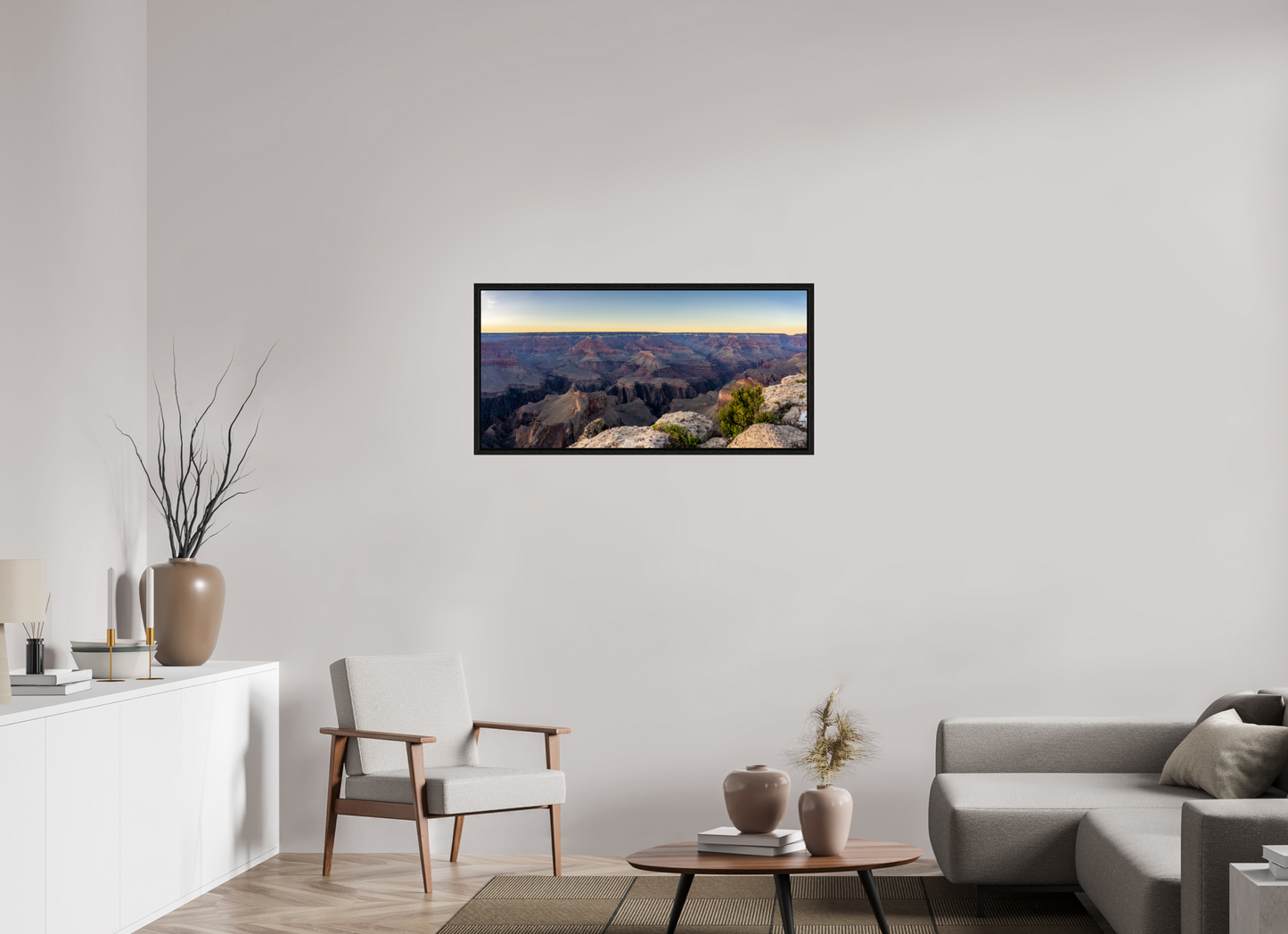 Twilight Reverie - Grand Canyon Blue Hour Panorama Print | Purple Cliffs & Fading Light from Hopi Point