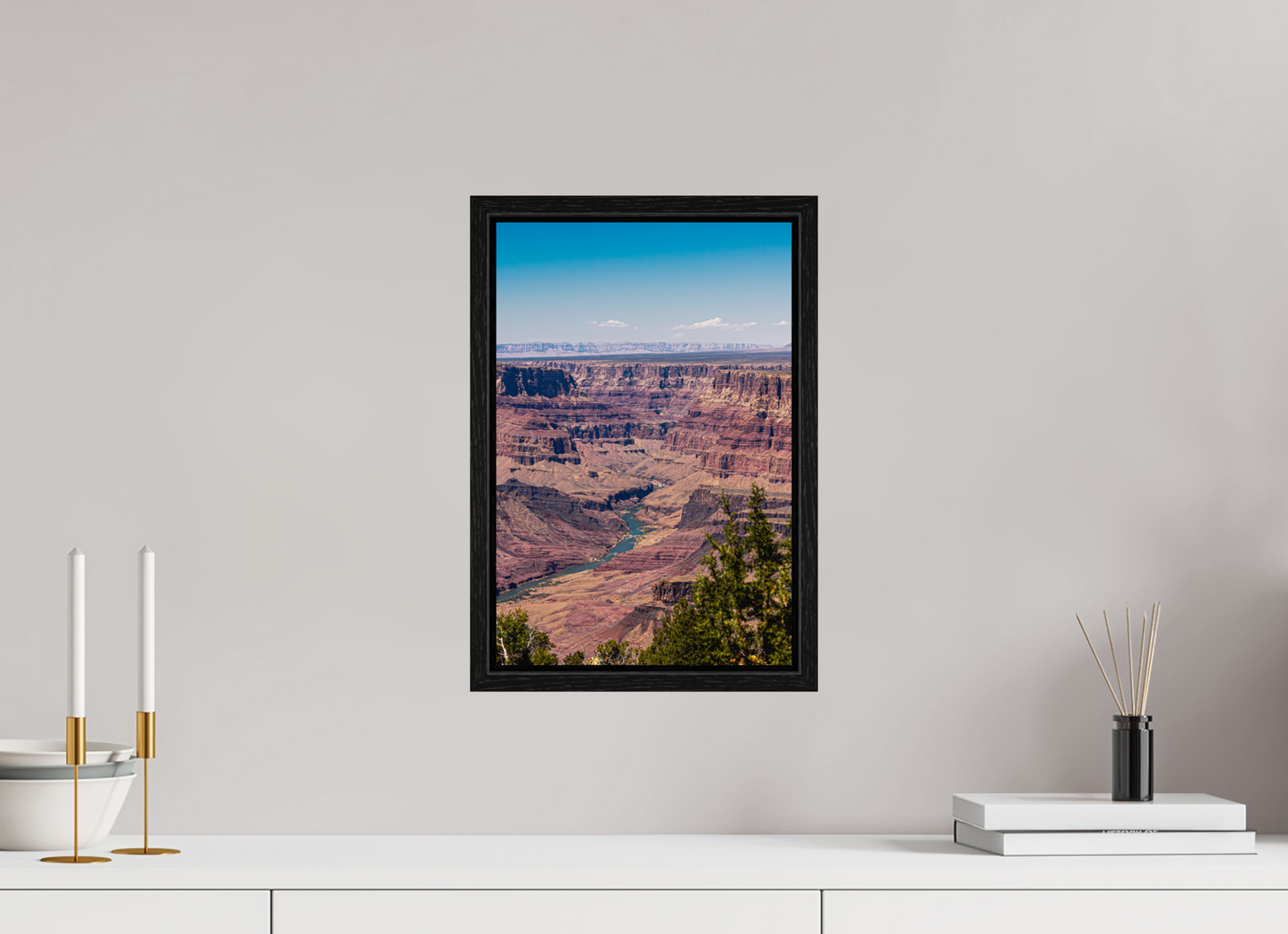 Riverbend Horizon - Grand Canyon Vertical Wall Art Print | Colorado River from Navajo Point